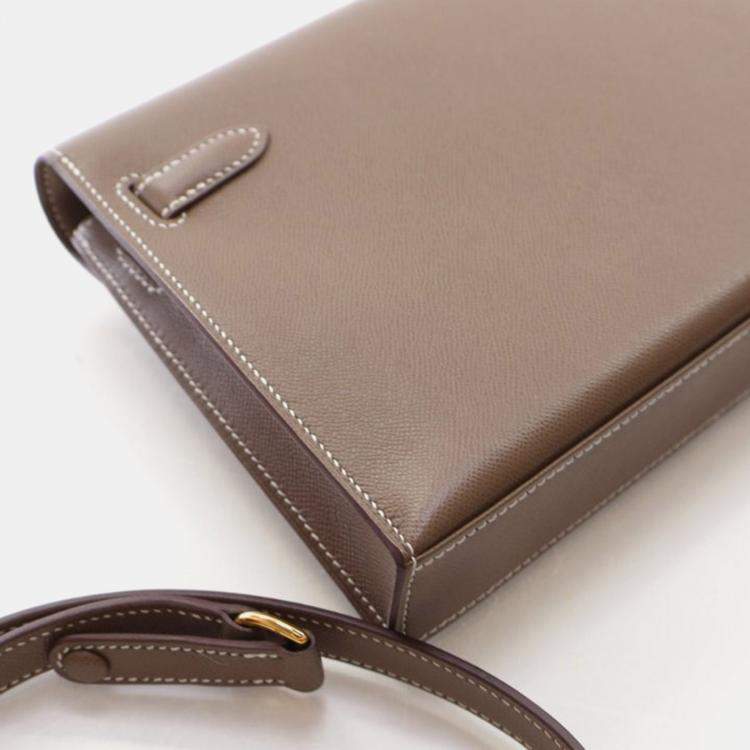 Pre Owned Hermes Etoupe Veau Madame Kelly Elan