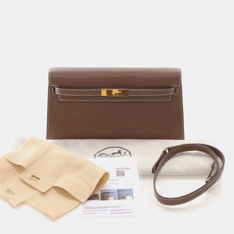 Pre Owned Hermes Etoupe Veau Madame Kelly Elan