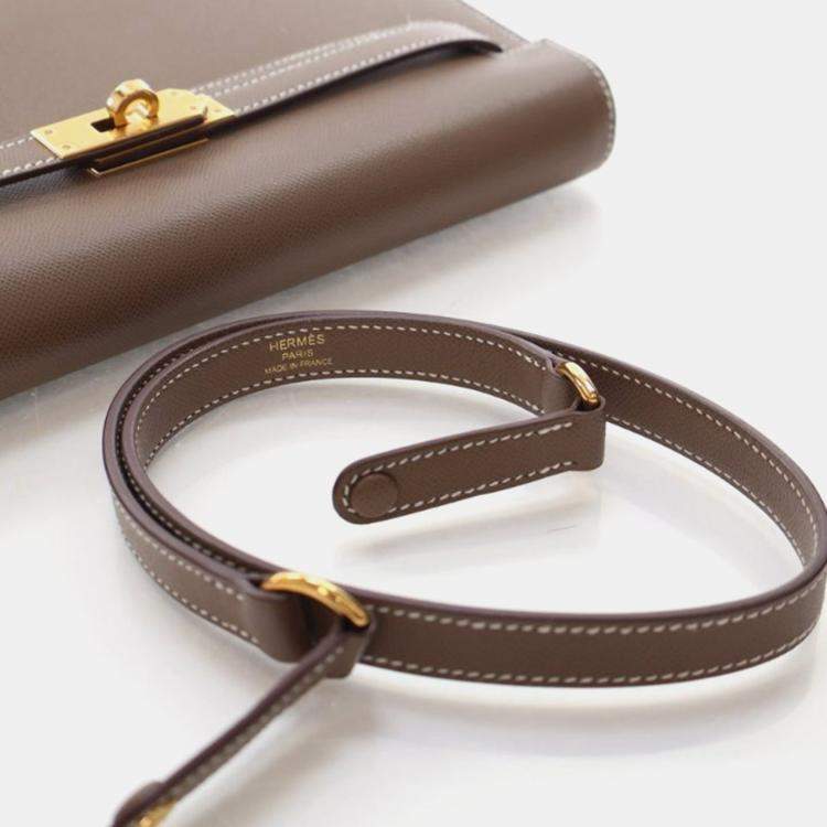 Pre Owned Hermes Etoupe Veau Madame Kelly Elan
