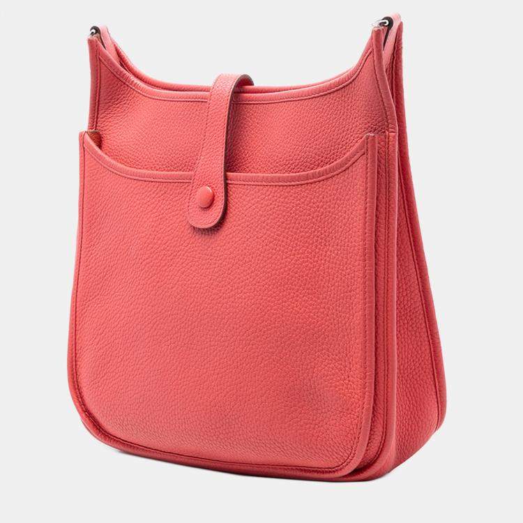 Pre Owned Hermes Red Clemence Evelyne III 33