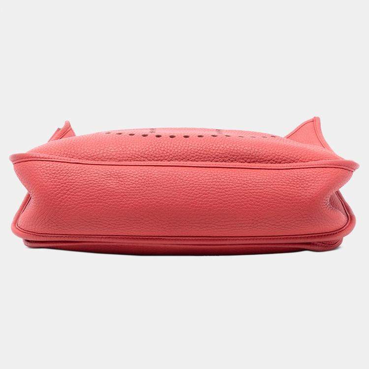 Pre Owned Hermes Red Clemence Evelyne III 33