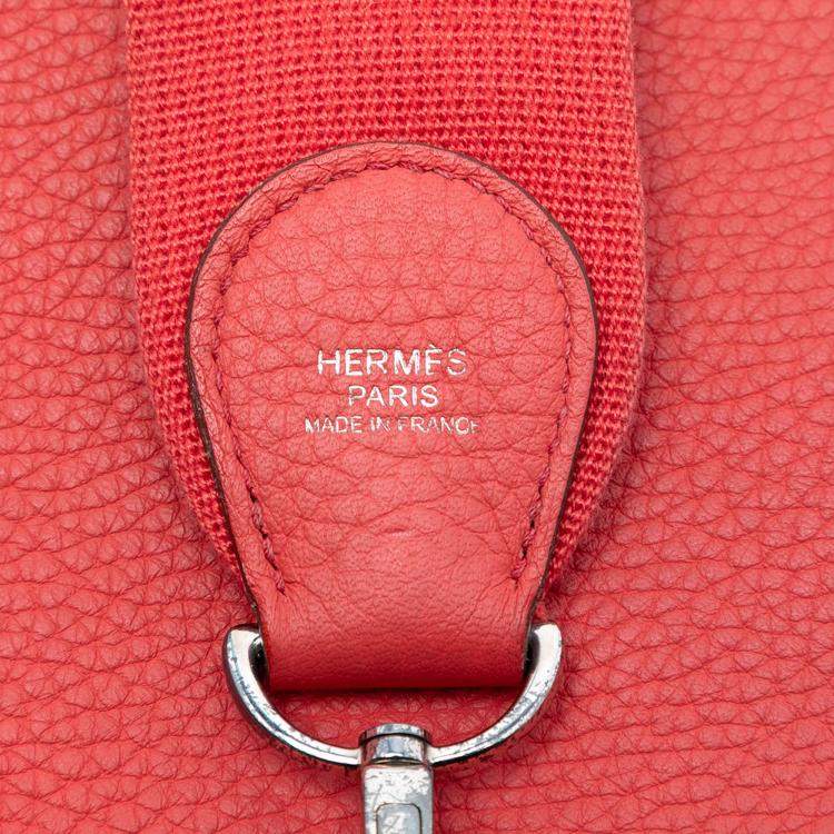 Pre Owned Hermes Red Clemence Evelyne III 33