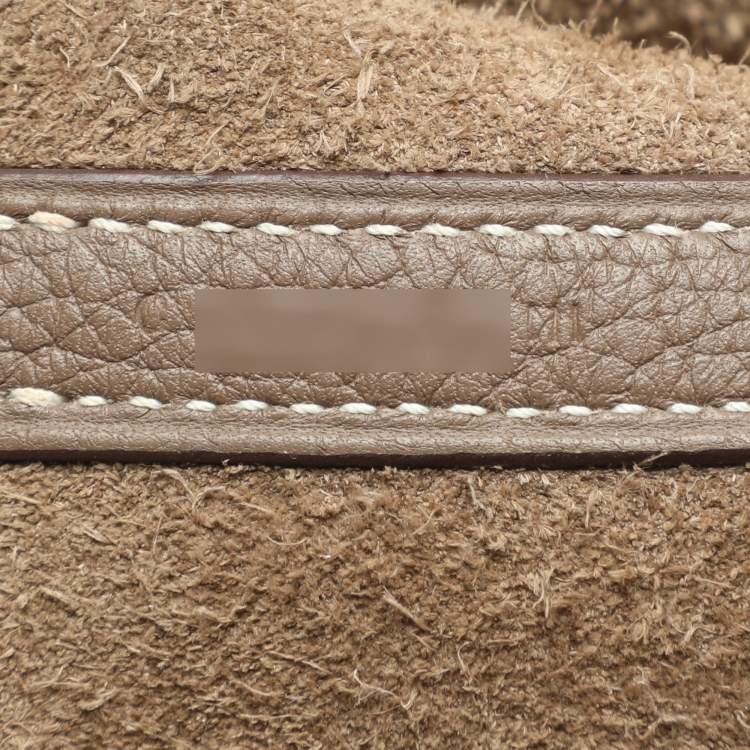 Pre Owned Hermès Picotin Lock 22 Etoupe Taurillon Clemence Leather Tote