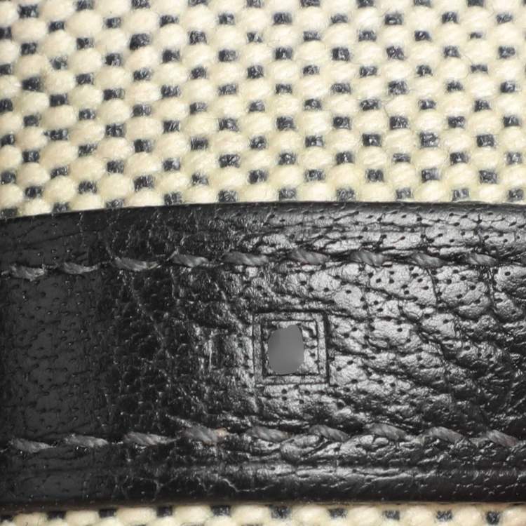 Pre Owned Hermes Garden Party 36 Beige/Black Toile Canvas and Negonda Leather Tote