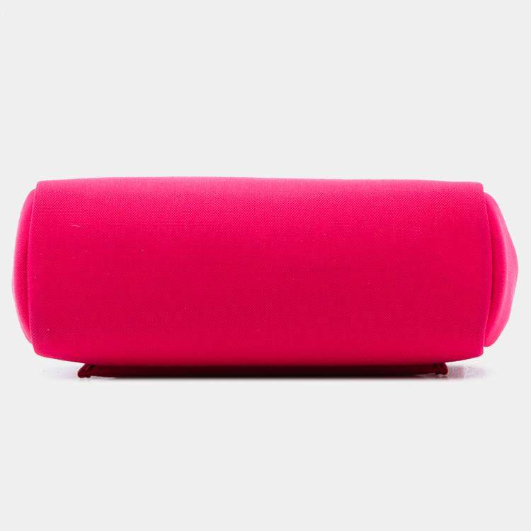 Pre Owned Hermes Pink Red Toile Herbag Zip 31 Laque