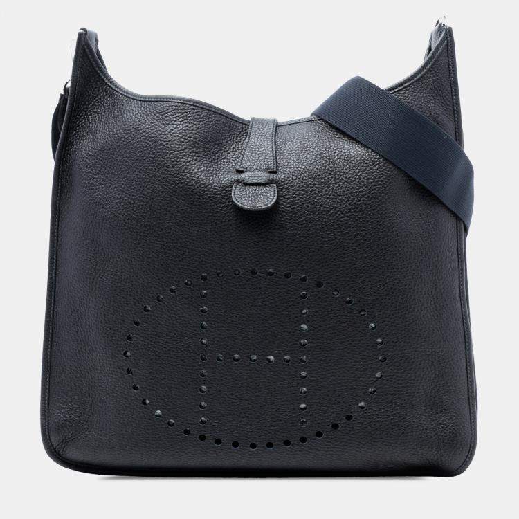 Pre Owned Hermes Blue Clemence Evelyne III 40