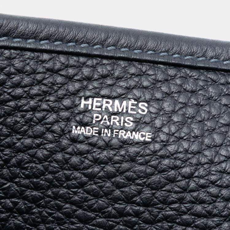 Pre Owned Hermes Blue Clemence Evelyne III 40