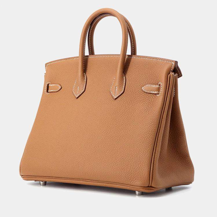 Pre Owned Hermes Birkin Gold Togo Leather Size 25