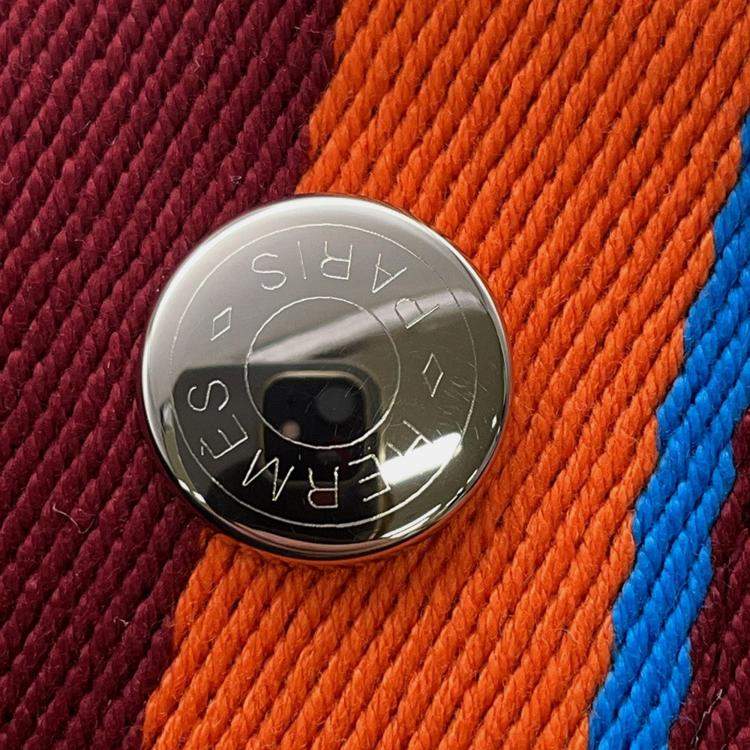 مملوكة مسبقًا Hermes Bride-a-Brac H Pavilion Natural/Multicolor Canvas Size GM