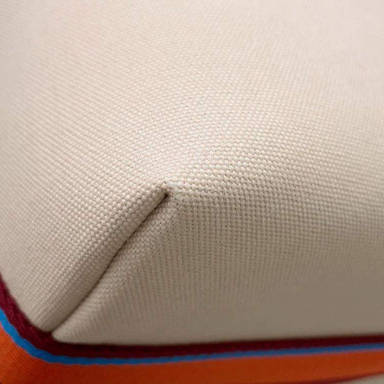 مملوكة مسبقًا Hermes Bride-a-Brac H Pavilion Natural/Multicolor Canvas Size GM