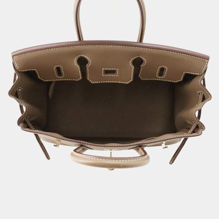 Pre Owned Hermes Birkin Etoupe Togo Leather Size 25