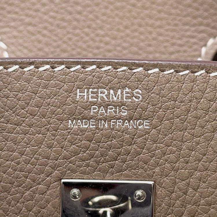 Pre Owned Hermes Birkin Etoupe Togo Leather Size 25
