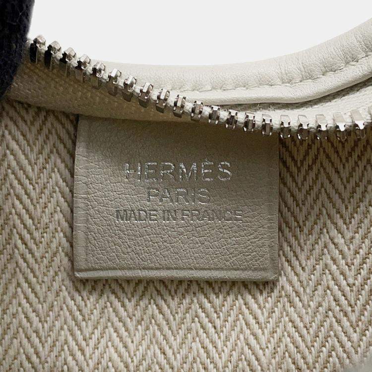 Pre Owned Hermes Masai Cut Pearl Grey Swift Leather Size 32