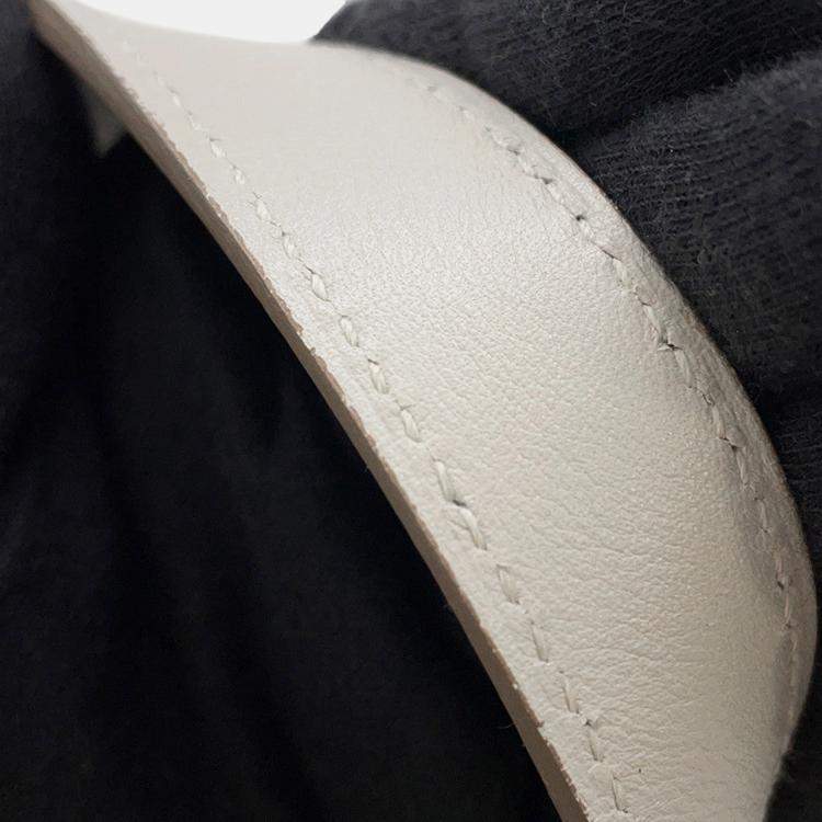 Pre Owned Hermes Masai Cut Pearl Grey Swift Leather Size 32