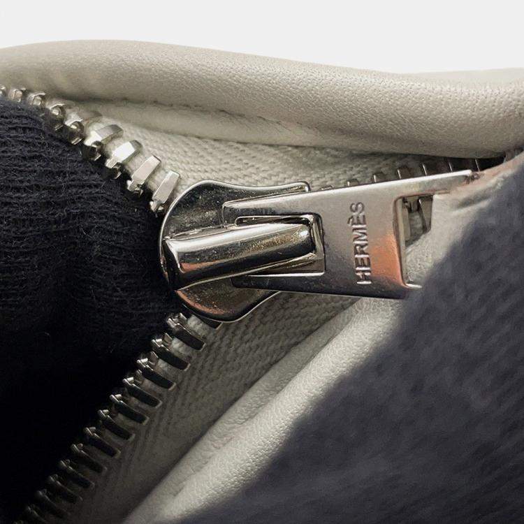 Pre Owned Hermes Masai Cut Pearl Grey Swift Leather Size 32