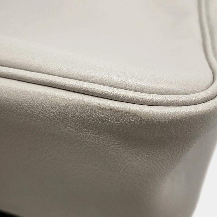 Pre Owned Hermes Masai Cut Pearl Grey Swift Leather Size 32