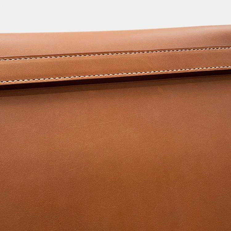 Pre Owned Hermes Caleche Express Cabin Ecru/Fauve Toile Barenia Leather