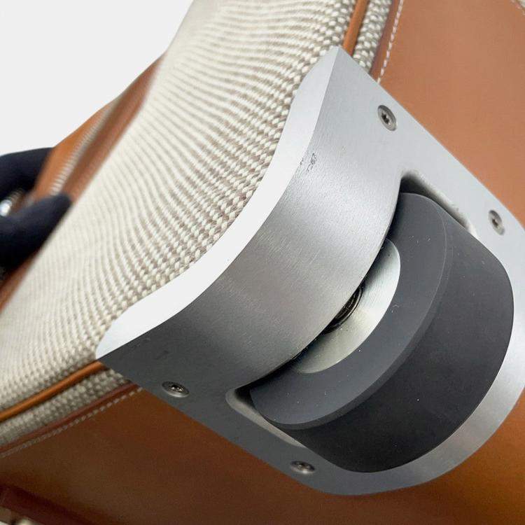 Pre Owned Hermes Caleche Express Cabin Ecru/Fauve Toile Barenia Leather