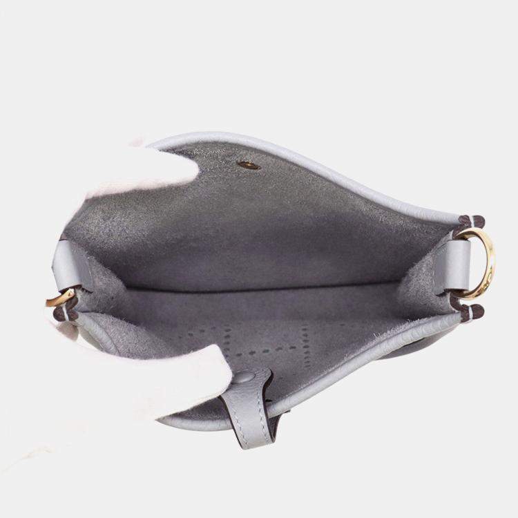 Pre Owned Hermes Evelyne Short Grey Pantan Taurillon Clemence Size Tpm