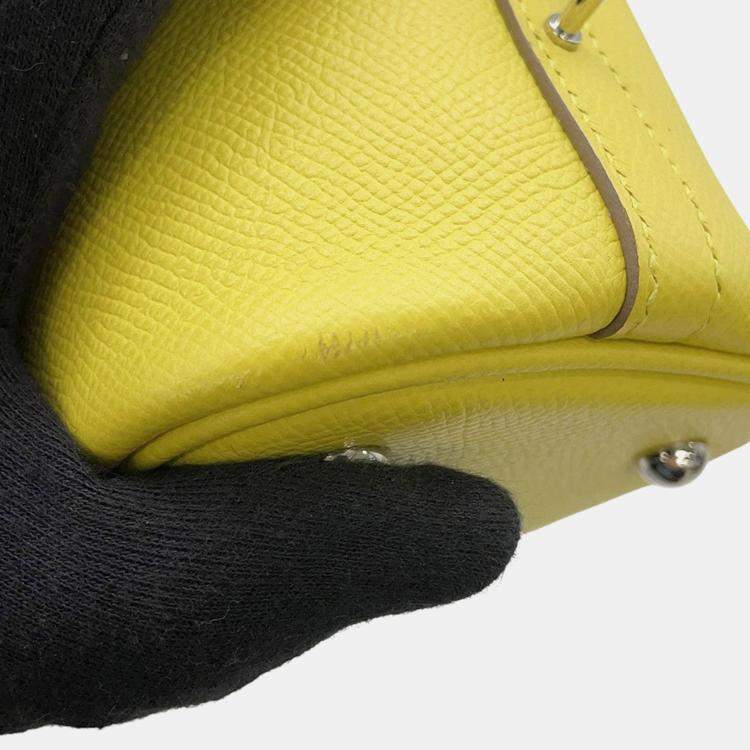 Pre Owned Hermes Bolide 1923 Lime/Mauve Sylvestre/Nata Epsom Size 25