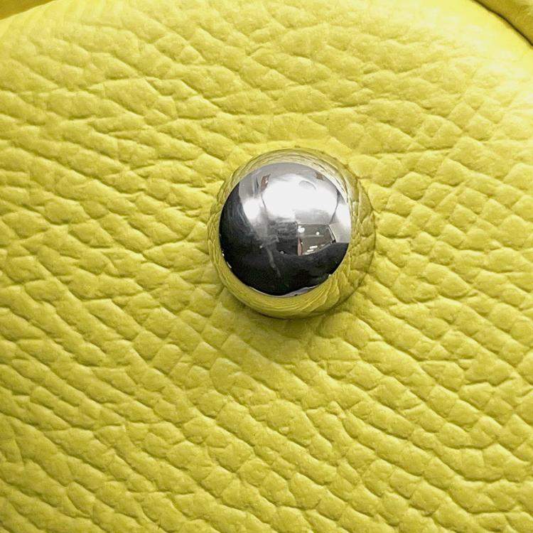 Pre Owned Hermes Bolide 1923 Lime/Mauve Sylvestre/Nata Epsom Size 25