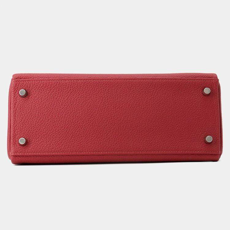 مملوكة مسبقًا Hermes Kelly Retourne Red Togo Leather Size 28