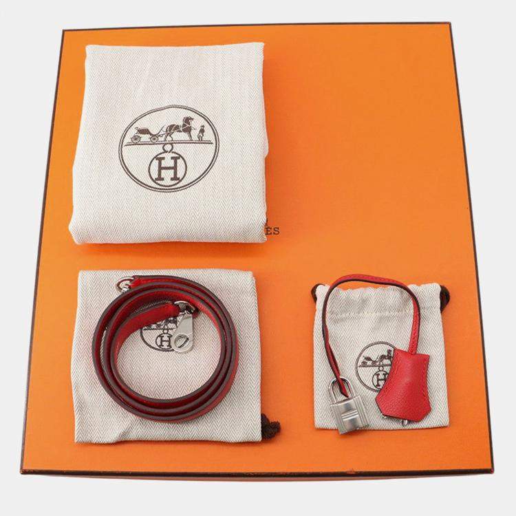 Pre Owned Hermes Kelly Retourne Rouge Coeur/Rouge Grenat Evercolor Size 28