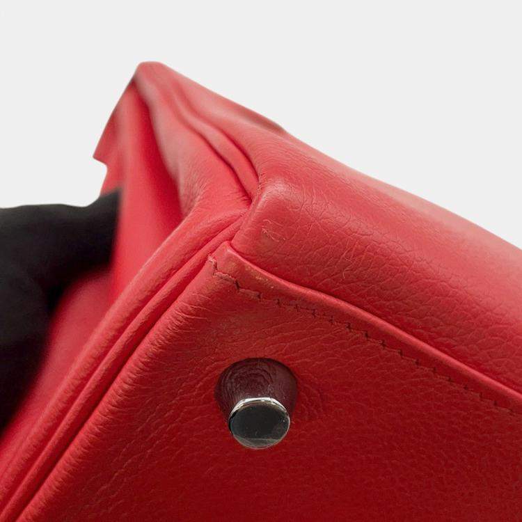 Pre Owned Hermes Kelly Retourne Rouge Coeur/Rouge Grenat Evercolor Size 28