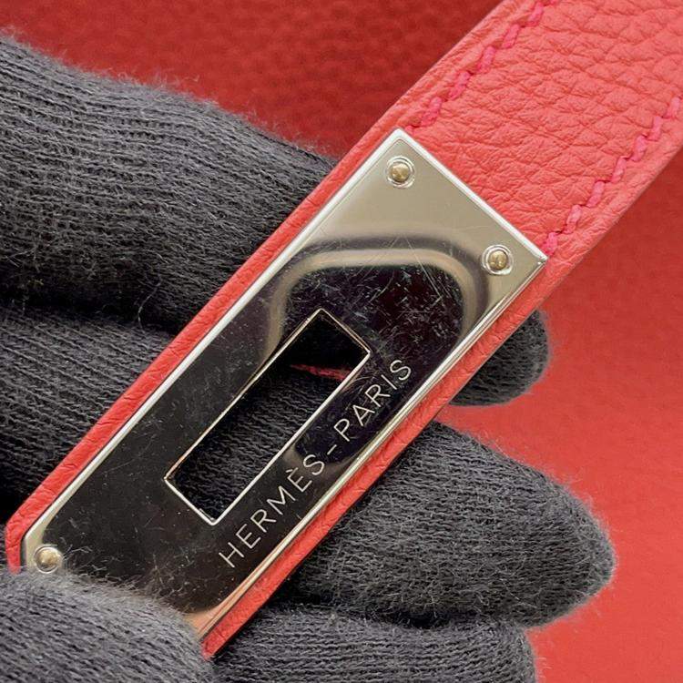 Pre Owned Hermes Kelly Retourne Geranium Togo Leather Size 32