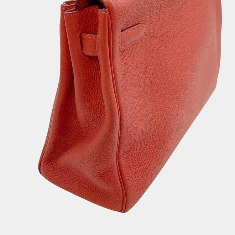 Pre Owned Hermes Kelly Retourne Geranium Togo Leather Size 32