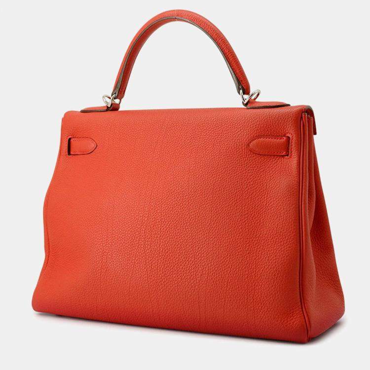 Pre Owned Hermes Kelly Retourne Geranium Togo Leather Size 32