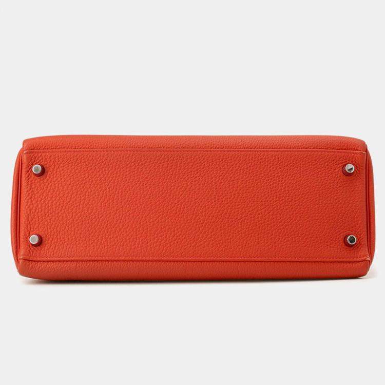 Pre Owned Hermes Kelly Retourne Geranium Togo Leather Size 32