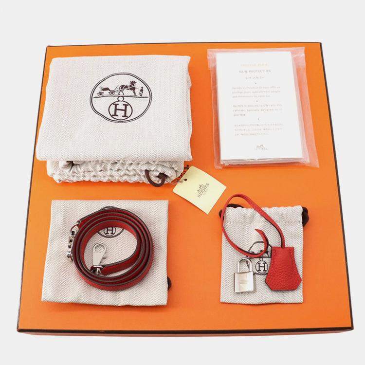 Pre Owned Hermes Kelly Retourne Geranium Togo Leather Size 32