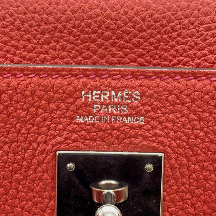 Pre Owned Hermes Kelly Retourne Geranium Togo Leather Size 32