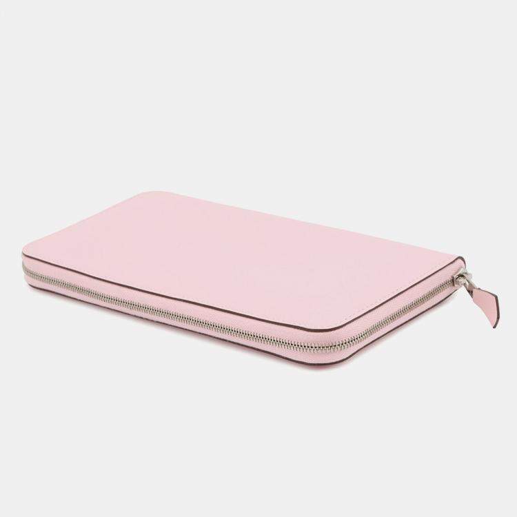 Pre Owned Hermes Azap Long Classic Rose Sakura Swift Leather