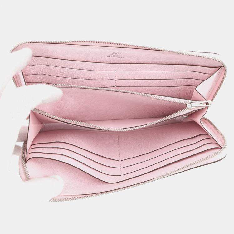 Pre Owned Hermes Azap Long Classic Rose Sakura Swift Leather