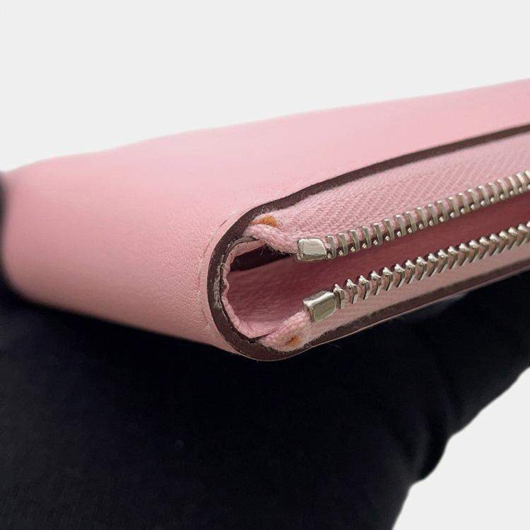 Pre Owned Hermes Azap Long Classic Rose Sakura Swift Leather