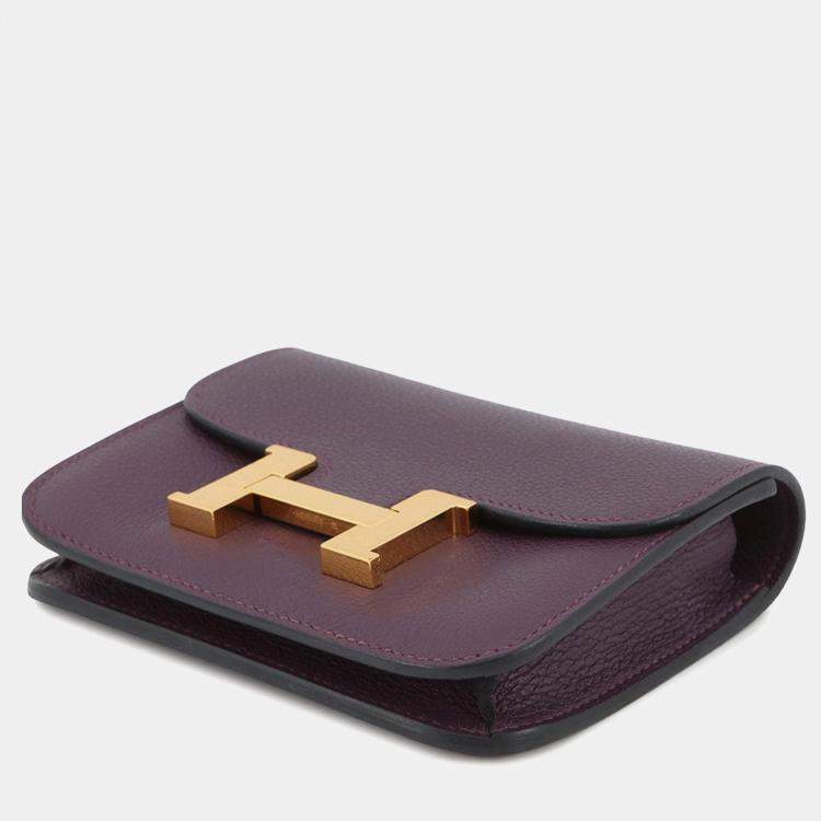 Pre Owned Hermes Constance Slim Cassis/Blue Royal Evercolor