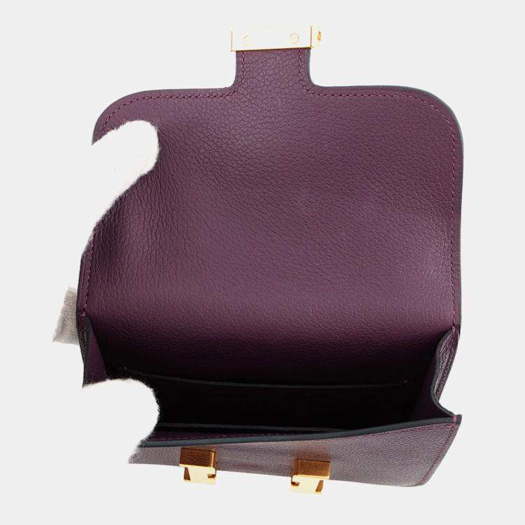 Pre Owned Hermes Constance Slim Cassis/Blue Royal Evercolor