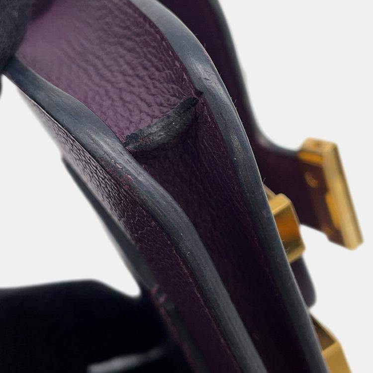 Pre Owned Hermes Constance Slim Cassis/Blue Royal Evercolor