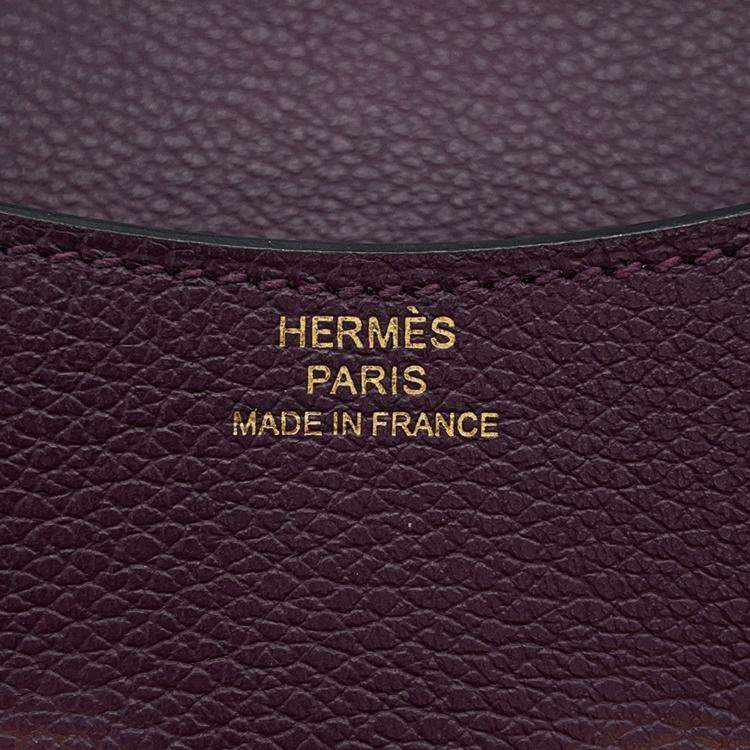 Pre Owned Hermes Constance Slim Cassis/Blue Royal Evercolor