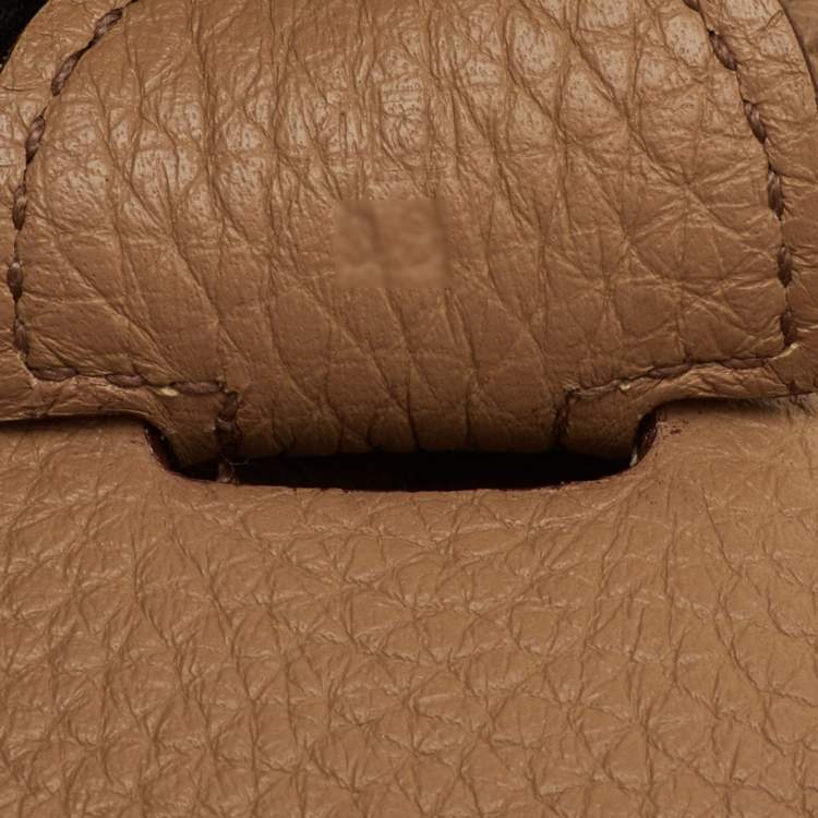 Pre Owned Hermes Evelyne III GM Biscuit Taurillon Clemence Leather Bag