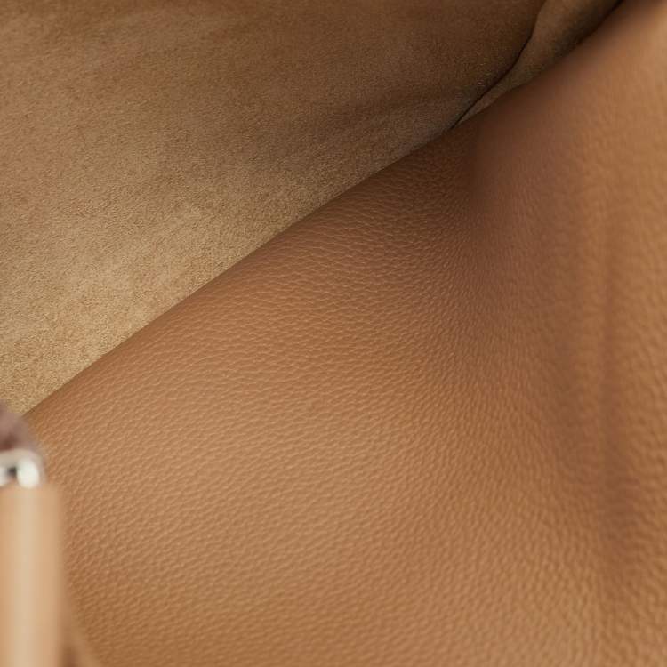 Pre Owned Hermes Evelyne III GM Biscuit Taurillon Clemence Leather Bag