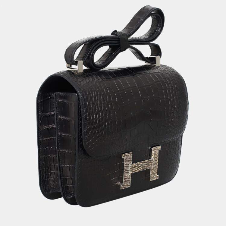 Pre Owned Hermes Matte Alligator Constance 24 Bag