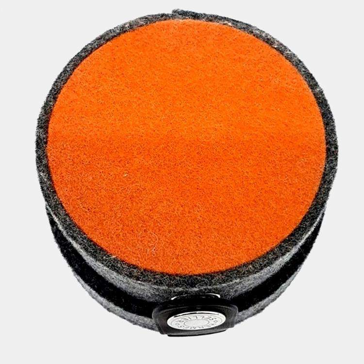 Pre Owned Hermes Black Wool Sugar Box Pouch