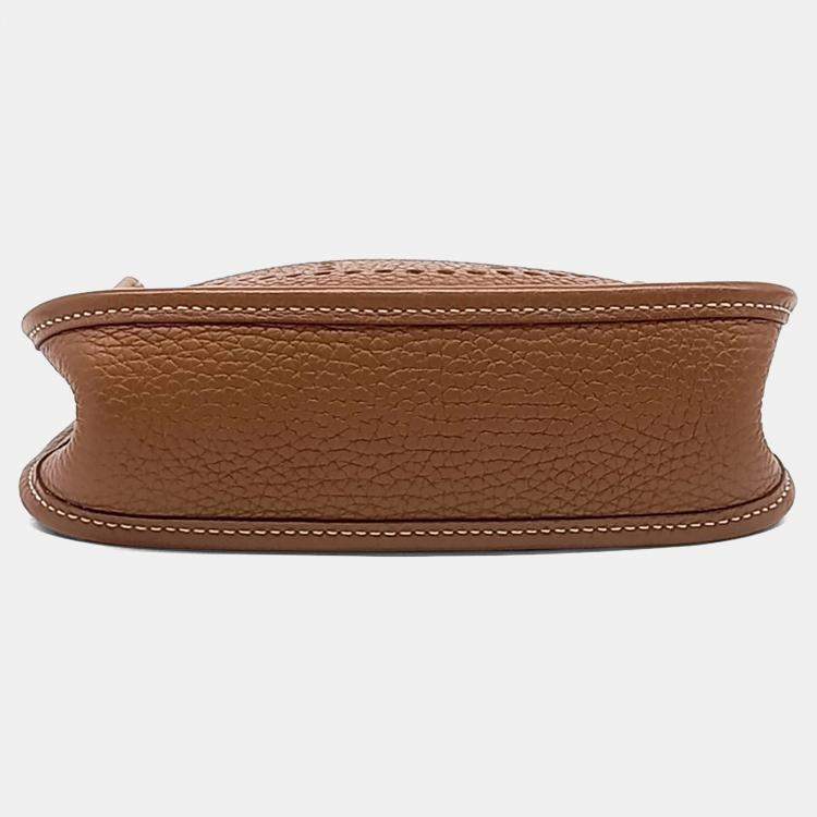 Pre Owned Hermes Brown Leather Evelyn 16 C