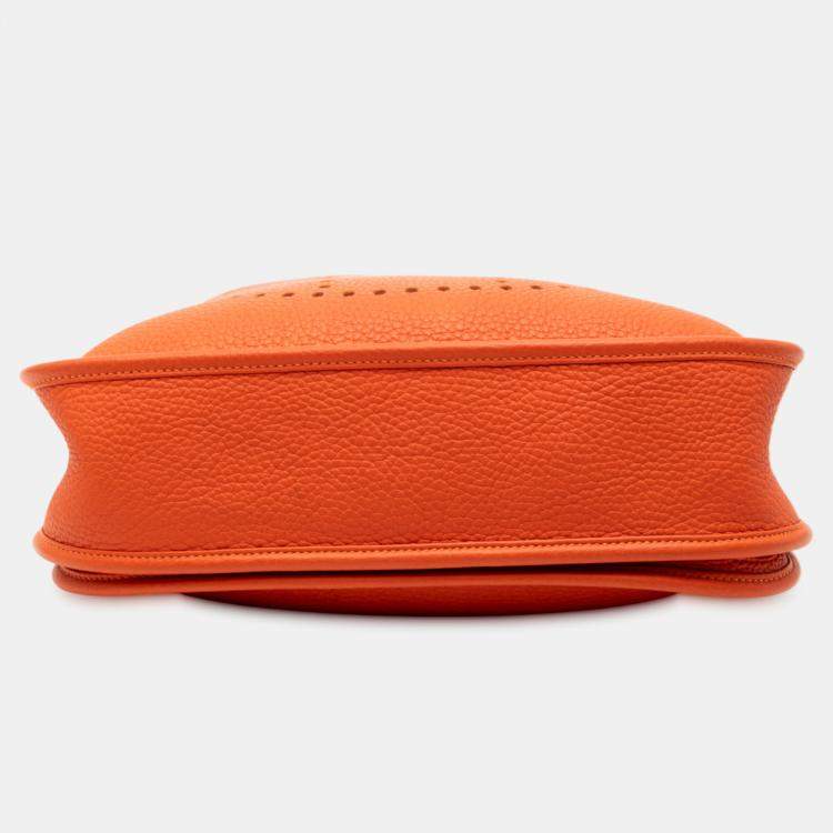 Pre Owned Hermes Orange Clemence Evelyne III 29