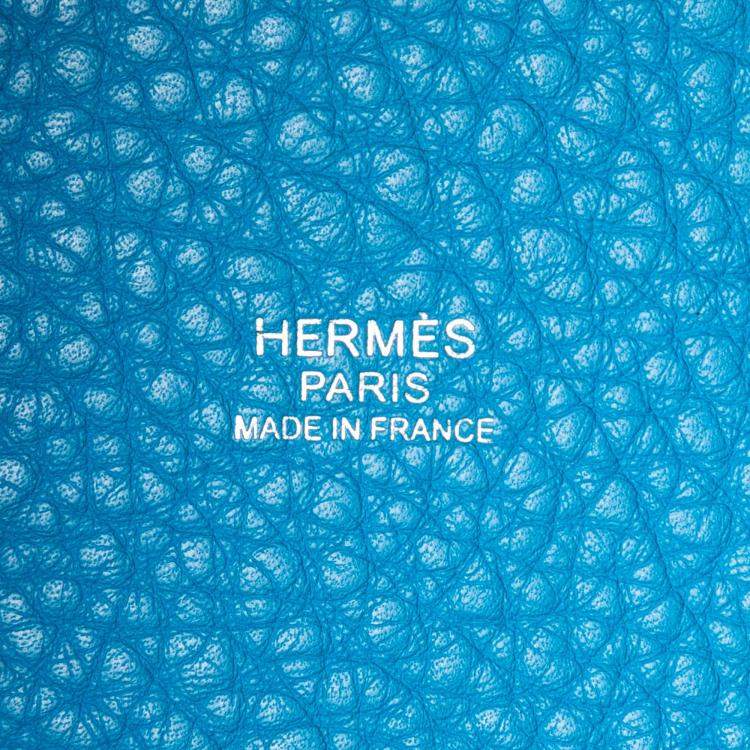 Pre Owned Hermes Blue Clemence Picotin Lock 18