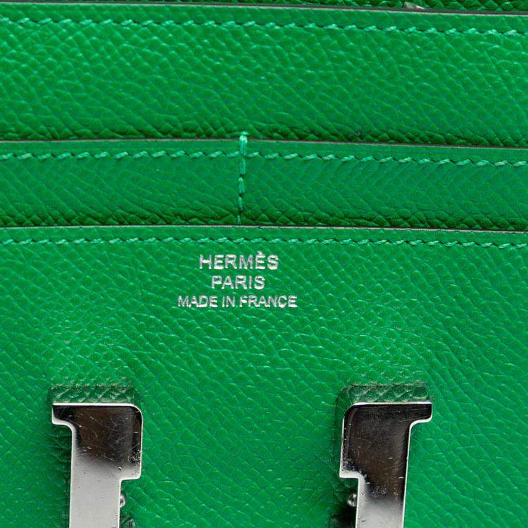 Pre Owned Hermes Green Epsom Constance Slim Wallet