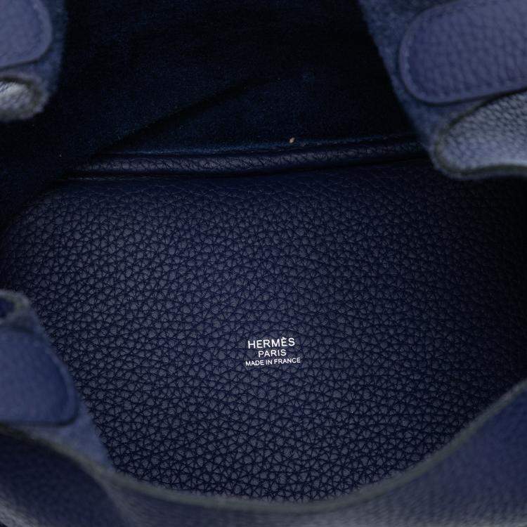 Pre Owned Hermes Blue Clemence Picotin Lock 18